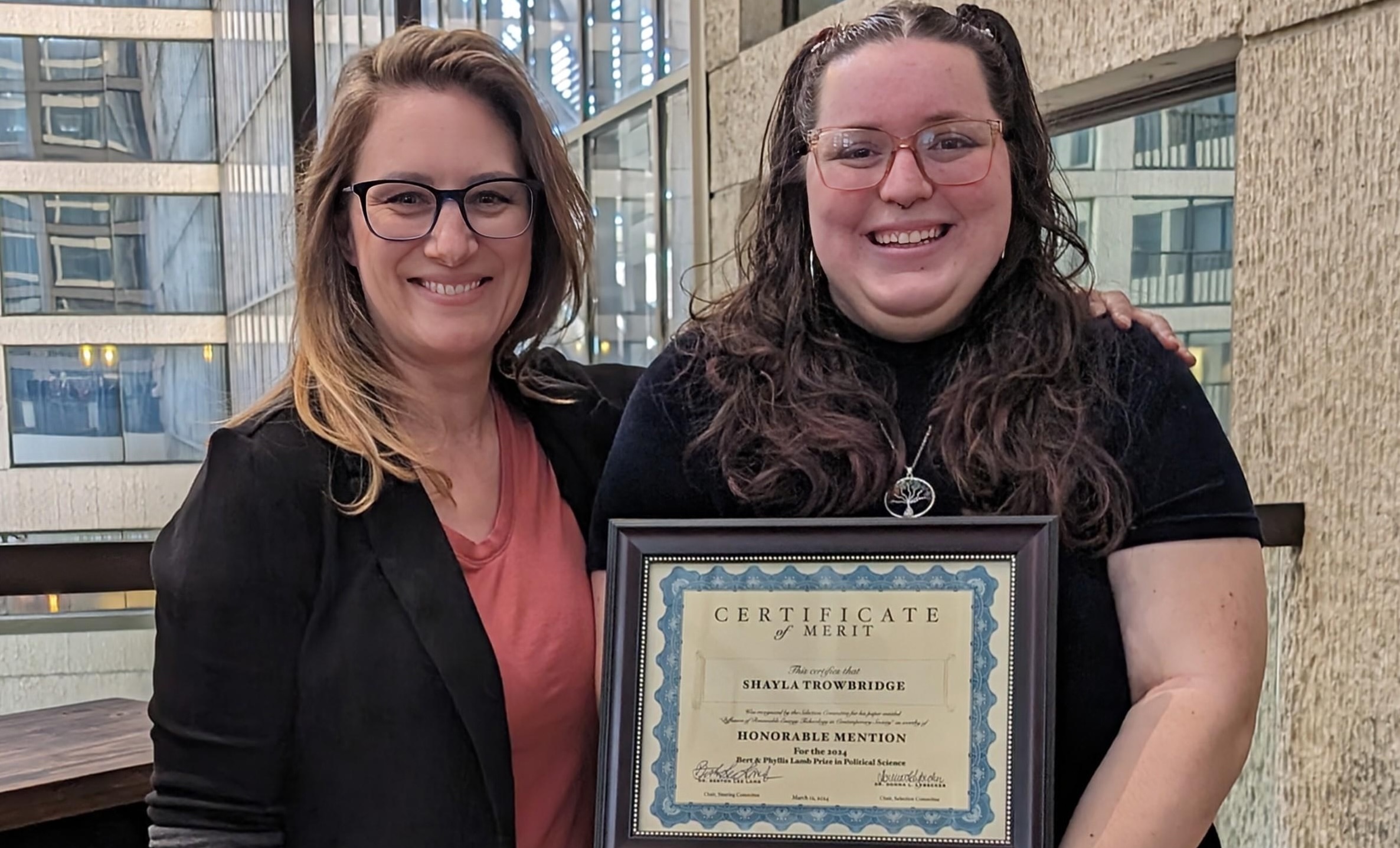 CMU Student Wins National Political Science Award