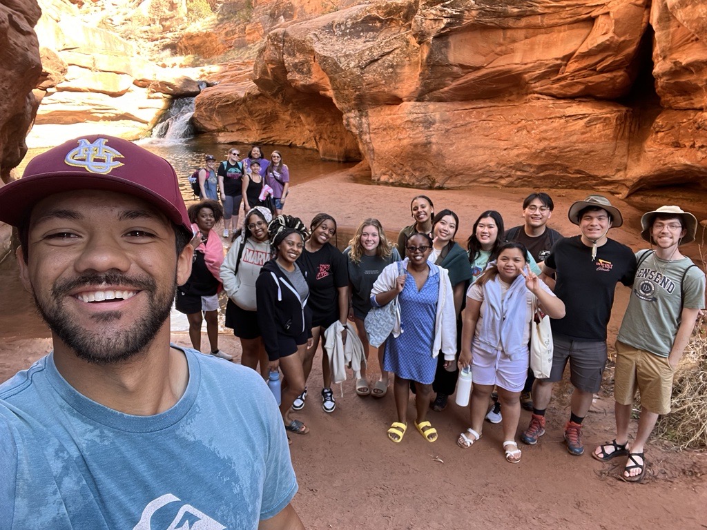 Hiking in Moab with friends