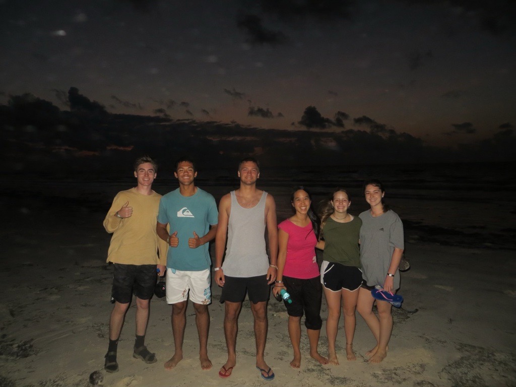 Enjoying the sunrise on the beach in Kenya