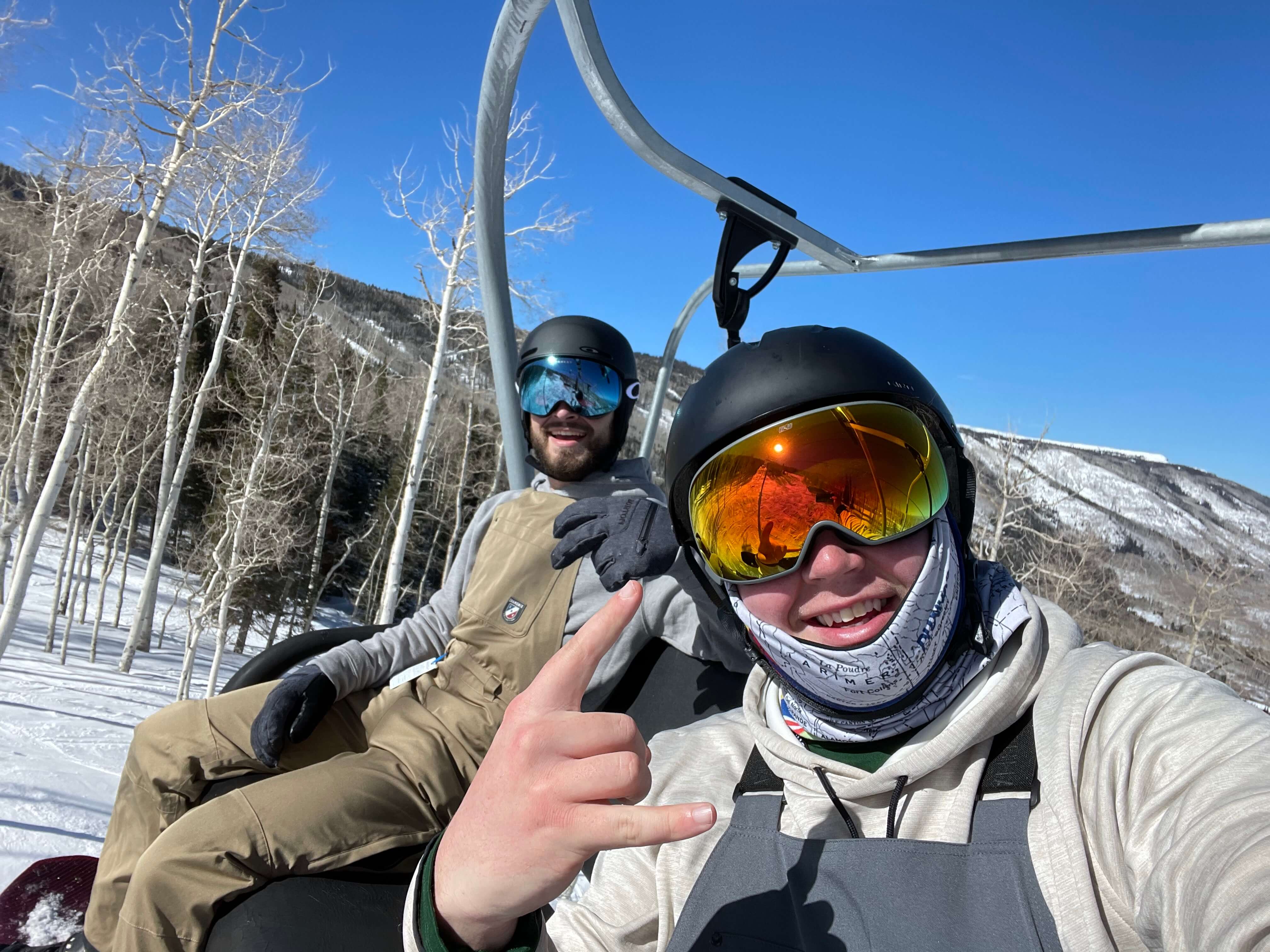 Snowboarding up at Powderhorn, just a 45-minute drive from campus!