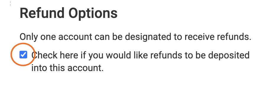 Refund checkbox should be checked