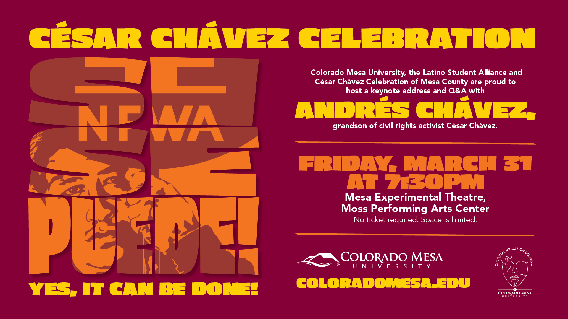 CMU Celebrates Cesar Chavez Day with Grandson of the Civil Rights